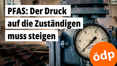 In einer alten, verrosteten Anlage steht der Druckmesser auf Null